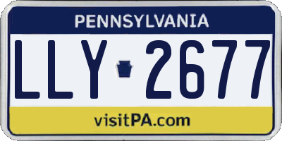 PA license plate LLY2677