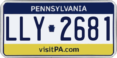 PA license plate LLY2681