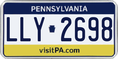 PA license plate LLY2698