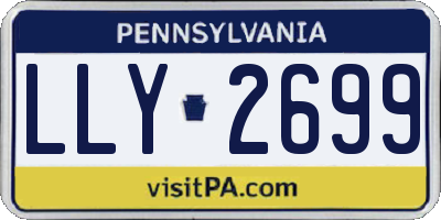 PA license plate LLY2699