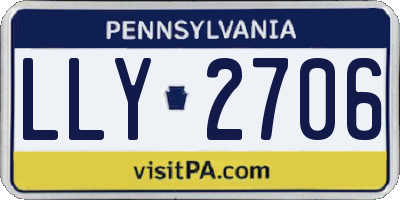 PA license plate LLY2706