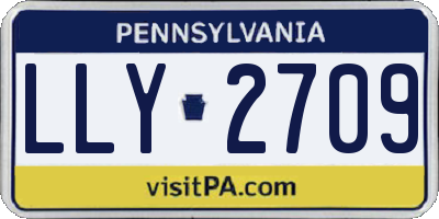 PA license plate LLY2709