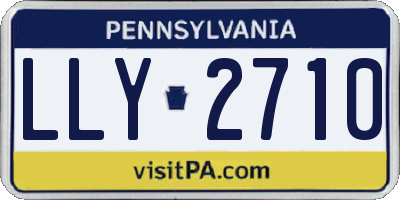 PA license plate LLY2710
