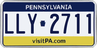 PA license plate LLY2711