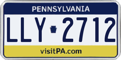 PA license plate LLY2712