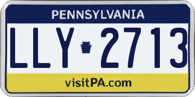 PA license plate LLY2713