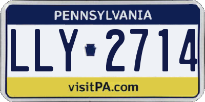 PA license plate LLY2714