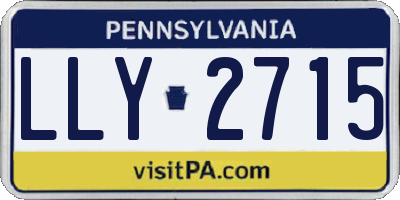 PA license plate LLY2715