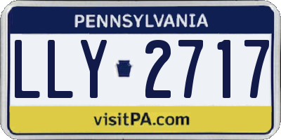 PA license plate LLY2717