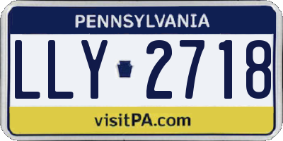 PA license plate LLY2718