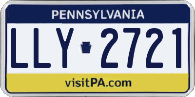 PA license plate LLY2721