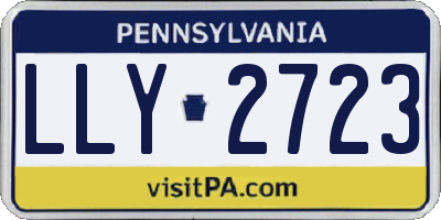 PA license plate LLY2723