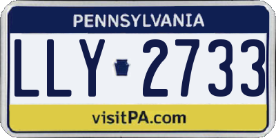 PA license plate LLY2733