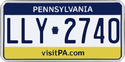 PA license plate LLY2740