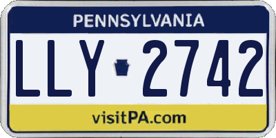 PA license plate LLY2742