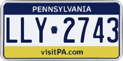 PA license plate LLY2743
