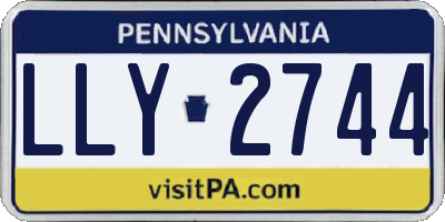 PA license plate LLY2744