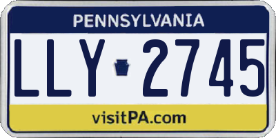 PA license plate LLY2745