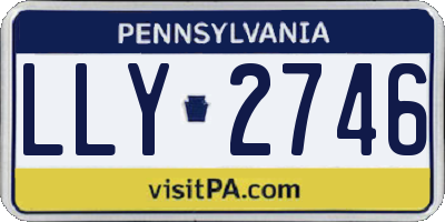 PA license plate LLY2746