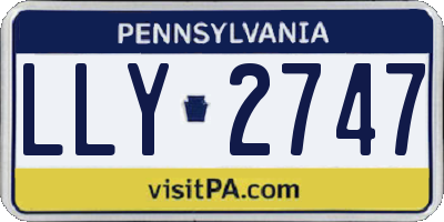 PA license plate LLY2747