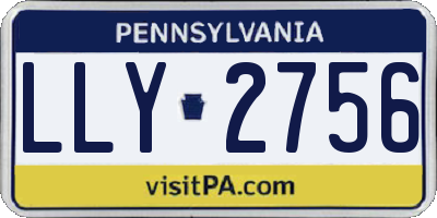 PA license plate LLY2756