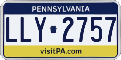 PA license plate LLY2757