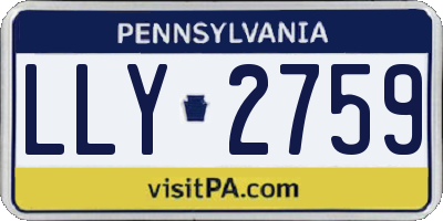 PA license plate LLY2759