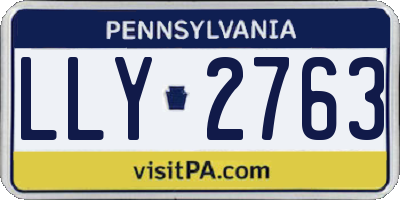 PA license plate LLY2763