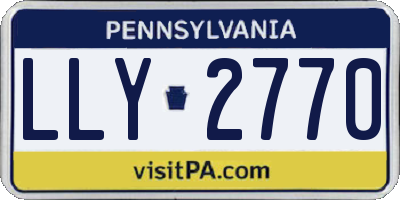 PA license plate LLY2770