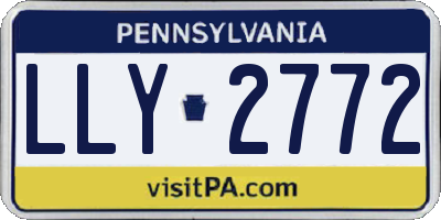 PA license plate LLY2772
