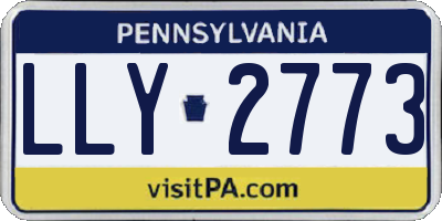 PA license plate LLY2773