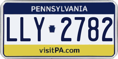 PA license plate LLY2782