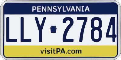 PA license plate LLY2784