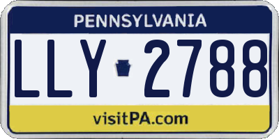 PA license plate LLY2788