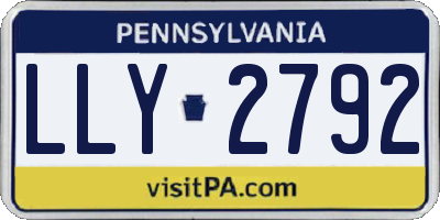 PA license plate LLY2792