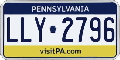 PA license plate LLY2796