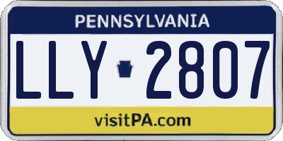 PA license plate LLY2807