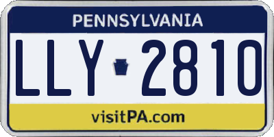 PA license plate LLY2810
