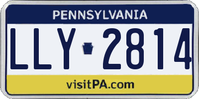 PA license plate LLY2814