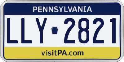 PA license plate LLY2821