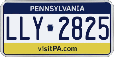 PA license plate LLY2825