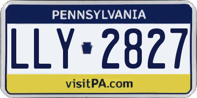PA license plate LLY2827