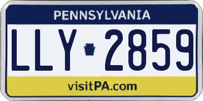 PA license plate LLY2859