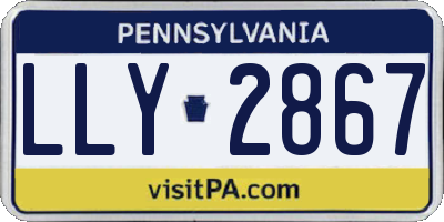 PA license plate LLY2867