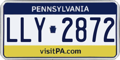 PA license plate LLY2872