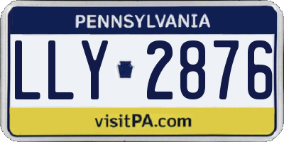 PA license plate LLY2876