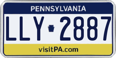 PA license plate LLY2887