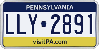 PA license plate LLY2891