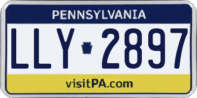 PA license plate LLY2897