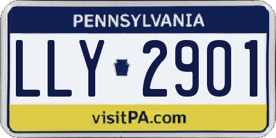 PA license plate LLY2901